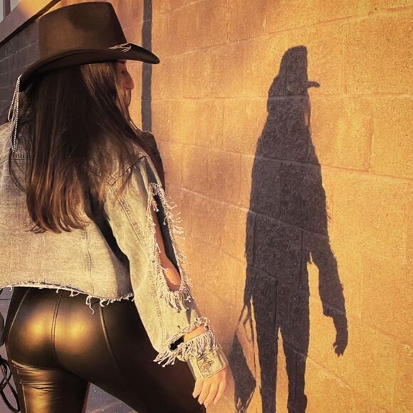 Accessories - Black rhinestone cowgirl hat